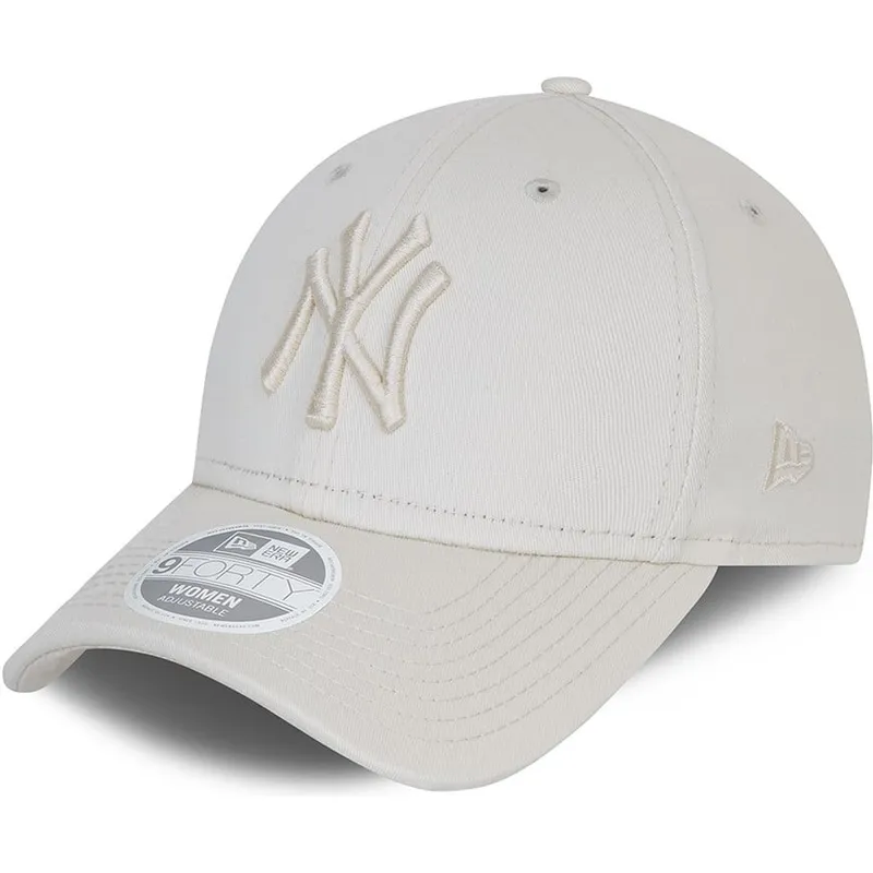 new-era-mlb-new-york-yankees-9forty-tonal-damen-verstellbare-graue-kappe-mit-grauem-logo
