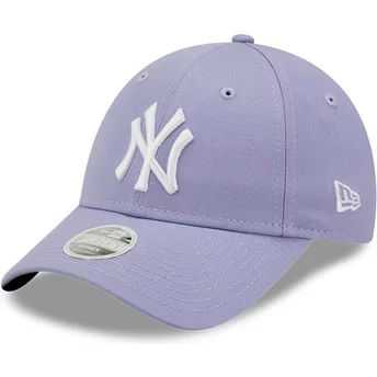 Casquette courbée violette ajustable pour femme 9FORTY League Essential New York Yankees MLB New Era