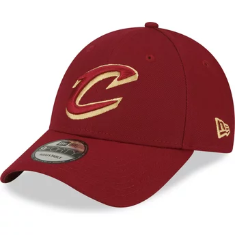New Era Curved Brim 9FORTY The League Cleveland Cavaliers NBA Red Adjustable Cap