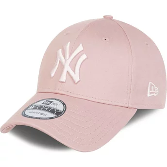 Casquette courbée rose ajustable avec logo rose 9FORTY League Essential New York Yankees MLB New Era