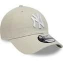 beige-verstellbare-9twenty-league-essential-kappe-der-new-york-yankees-mlb-von-new-era