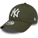 new-era-curved-brim-women-9forty-league-essential-new-york-yankees-mlb-green-adjustable-cap