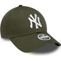 new-era-curved-brim-women-9forty-league-essential-new-york-yankees-mlb-green-adjustable-cap