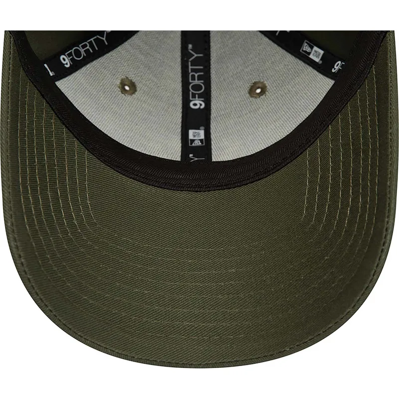 grune-verstellbare-curved-cap-fur-damen-9forty-league-essential-der-new-york-yankees-mlb-von-new-era