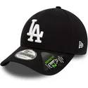 gorra-curva-negra-ajustable-9forty-repreve-league-essential-de-los-angeles-dodgers-mlb-de-new-era