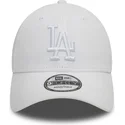 gorra-curva-blanca-ajustable-con-logo-blanco-9forty-league-essential-de-los-angeles-dodgers-mlb-de-new-era