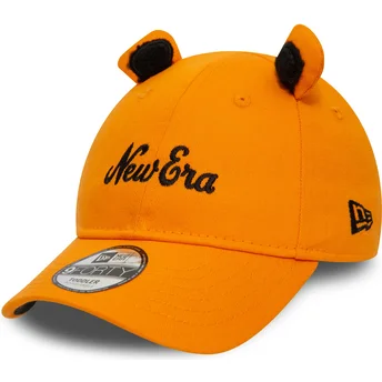 Gorra curva naranja ajustable para niño 9FORTY Script Animal de New Era