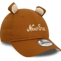 gorra-curva-marron-ajustable-para-nino-9forty-script-animal-de-new-era