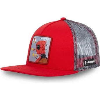 Gorra plana trucker roja y gris Deadpool DUO Marvel Comics de Capslab