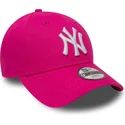 casquette-courbee-rose-ajustable-pour-enfant-9forty-essential-new-york-yankees-mlb-new-era