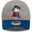 gorra-curva-gris-y-azul-ajustable-para-nino-de-superman-dc-comics-hero-de-new-era