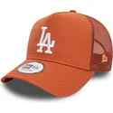 gorra-trucker-marron-a-frame-league-essential-de-los-angeles-dodgers-mlb-de-new-era