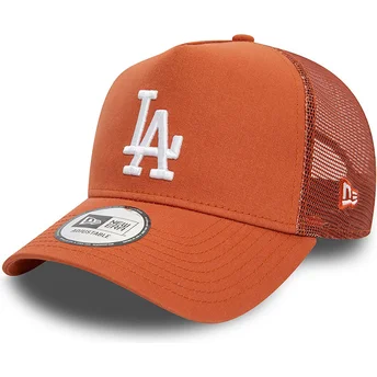 Gorra trucker marrón A Frame League Essential de Los Angeles Dodgers MLB de New Era