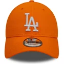 new-era-curved-brim-9forty-league-essential-los-angeles-dodgers-mlb-orange-adjustable-cap