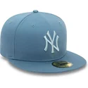 gorra-plana-azul-ajustada-con-logo-azul-59fifty-league-essential-de-new-york-yankees-mlb-de-new-era