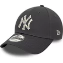 new-era-curved-brim-9forty-animal-infill-new-york-yankees-mlb-grey-adjustable-cap