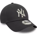 new-era-curved-brim-9forty-animal-infill-new-york-yankees-mlb-grey-adjustable-cap