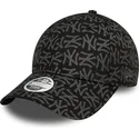 new-era-mlb-new-york-yankees-9forty-svart-justerbar-bojd-skarmkeps-for-dam-med-monogram