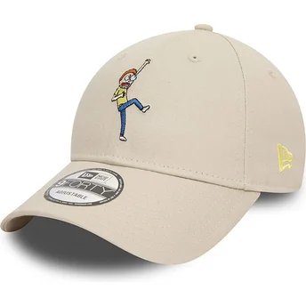 Gorra curva beige ajustable 9FORTY Character de Morty Smith Rick y Morty de New Era