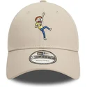 verstellbare-beige-9forty-kappe-mit-gebogenem-schirm-morty-smith-charakter-von-rick-und-morty-new-era