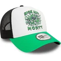 gorra-trucker-blanca-negra-y-verde-a-frame-character-de-rick-y-morty-de-new-era