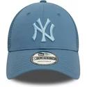 casquette-trucker-bleue-avec-logo-bleu-9forty-home-field-new-york-yankees-mlb-new-era