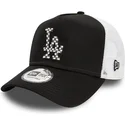 los-angeles-dodgers-mlb-svart-och-vit-truckerkeps-a-frame-seasonal-infill-fran-new-era