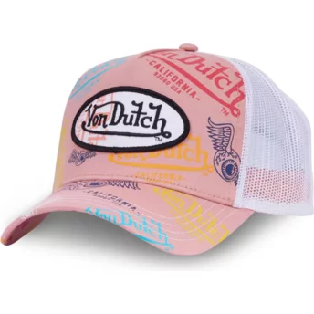 Von Dutch LE POU Pink and White Trucker Hat