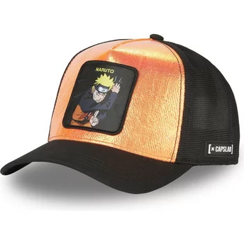Capslab Uzumaki NOE Naruto Orange and Black Trucker Hat