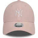 justerbar-rosa-kurvad-keps-for-dam-9forty-linen-fran-new-york-yankees-mlb-av-new-era
