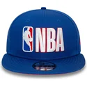 casquette-plate-bleue-snapback-9fifty-logo-nba-new-era