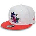 gorra-plana-blanca-y-roja-snapback-9fifty-floral-de-los-angeles-dodgers-mlb-de-new-era