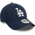 verstellbare-9forty-kappe-aus-marineblauem-leinen-der-los-angeles-dodgers-mlb-von-new-era