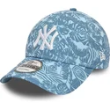 new-era-curved-brim-9forty-summer-all-over-print-new-york-yankees-mlb-blue-adjustable-cap