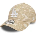 gorra-curva-marron-ajustable-9forty-summer-all-over-print-de-los-angeles-dodgers-mlb-de-new-era