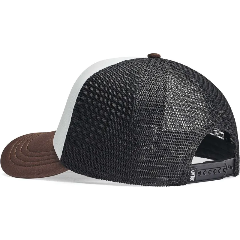 oblack-classic-trucker-kappe-in-weiss-schwarz-und-braun