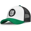 gorra-trucker-blanca-negra-y-verde-classic-de-oblack