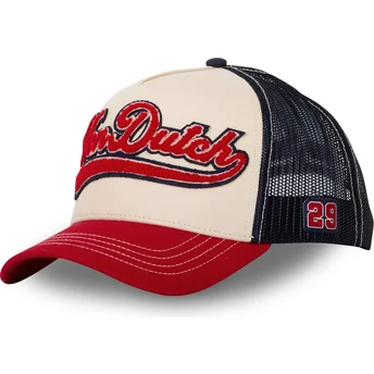Von Dutch BAS beige, marineblau und rote Trucker-Kappe