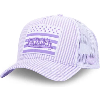 Καπέλο trucker μωβ και λευκό FLAG LL της Von Dutch