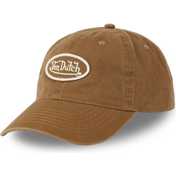 Καφέ καμπυλωτό ρυθμιζόμενο καπέλο LOG ARG της Von Dutch