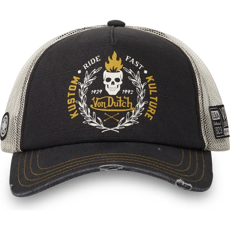 von-dutch-crew13-schwarz-graue-trucker-kappe