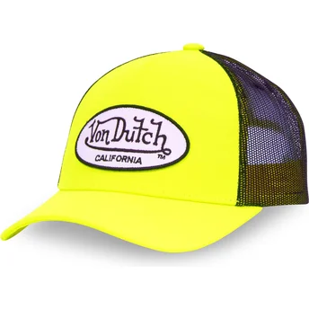 Casquette trucker jaune et noire FRESH20 Von Dutch