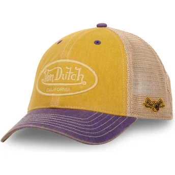 Czapka trucker żółto-fioletowa MAC4 Von Dutch