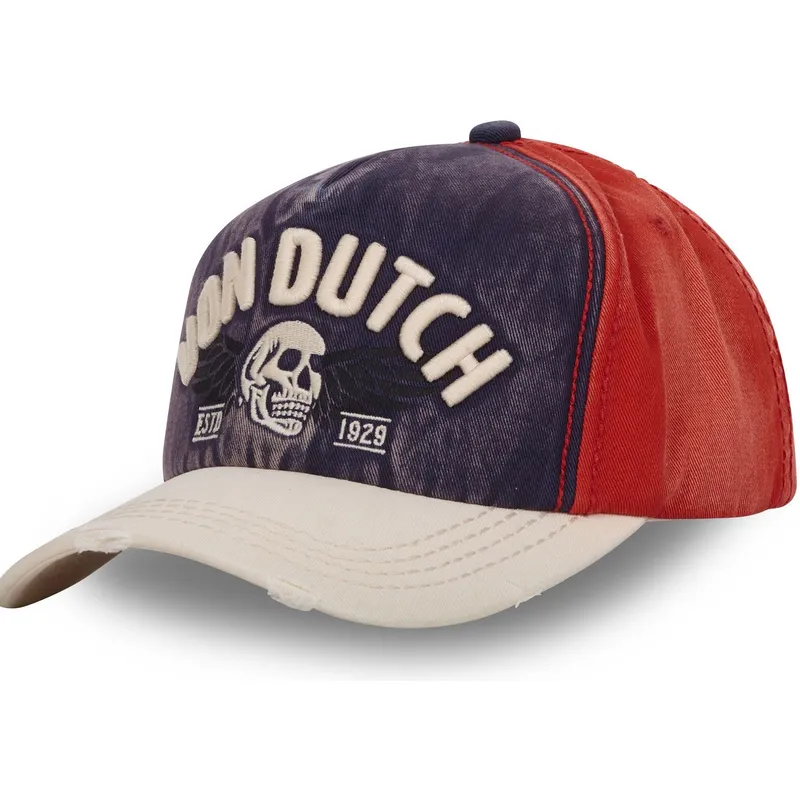 gorra-curva-azul-y-roja-ajustable-xavier-nv-de-von-dutch