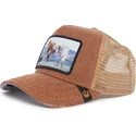 czapka-trucker-brazowa-byk-horny-model-no-h02ny-rodeo-the-farm-od-goorin-bros