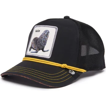 Trucker-Cap schwarz Robbe Slick Seal of Approval Nautical Nonsense The Farm von Goorin Bros.