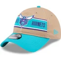 gorra-curva-marron-y-azul-ajustable-9twenty-draft-2024-de-charlotte-hornets-nba-de-new-era