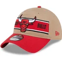 brun-och-rod-bojd-keps-justerbar-9twenty-draft-2024-fran-chicago-bulls-nba-av-new-era