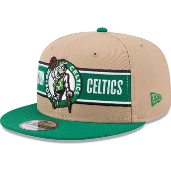 Καπέλο καφέ και πράσινο snapback 9FIFTY Draft 2024 των Boston Celtics NBA της New Era