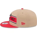 gorra-plana-marron-y-roja-snapback-9fifty-draft-2024-de-chicago-bulls-nba-de-new-era